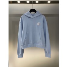 GUCCI BLUE HOODED SWEATSHIRT 2025