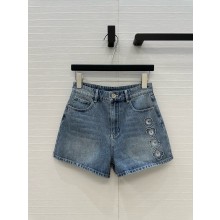 CHANEL BLUE Denim SHORTS P78558 2025