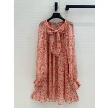 CHANEL Printed Silk Muslin dress P79013 2025