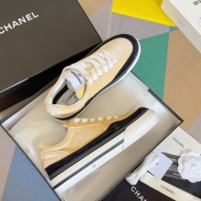Chanel velvet & Suede Calfskin Sneaker G45208 beige 2023