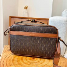saint laurent le monogramme camera bag in monogram canvas and smooth leather