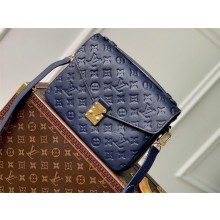 Louis Vuitton Pochette Metis Monogram Empreinte Leather Bag M47142 NAVY 2025