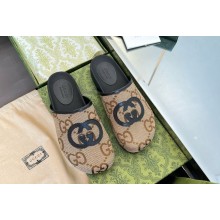 Gucci Women's/men's Maxi GG Slippers canvas 02 2024