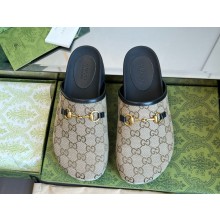 Gucci Women's/men's Maxi GG Slippers canvas 06 2024