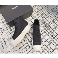Prada lace-up canvas sneakers black 2024