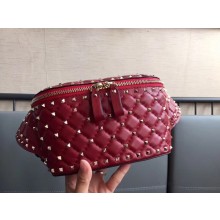 Valentino Rockstud Spike Belt Bag 0046L RED 2018