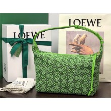 Loewe Cubi bag in Anagram jacquard and calfskin green 2023