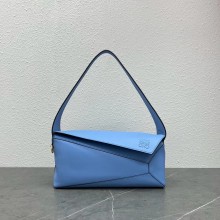 loewe Puzzle Hobo bag in nappa calfskin celestine blue