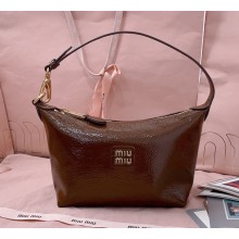 miu miu Naplak patent leather pouch 5NE841 Caramel  2025