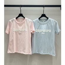 Chloe cotton T-shirt pink/blue 2025