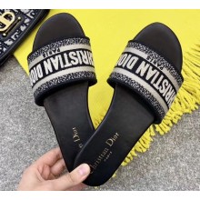 Dior Woven Logo Mules Slipper Sandals Black Runway 2019