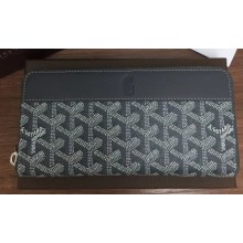 Goyard Matignon Zip Around Long Wallet Gray