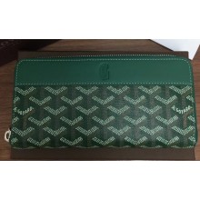 Goyard Matignon Zip Around Long Wallet Green