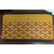 Goyard Matignon Zip Around Long Wallet Yellow