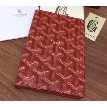 Goyard Grenelle Passport Holder Wallet Red