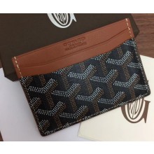 Goyard Saint Sulpice Credit Card Holder Wallet Brown