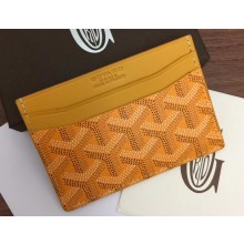 Goyard Saint Sulpice Credit Card Holder Wallet Yellow