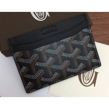 Goyard Saint Sulpice Credit Card Holder Wallet Black