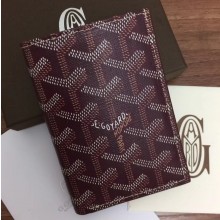 Goyard Saint Pierre Card Holder Wallet Burgundy