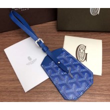 Goyard Luggage Tag Bag Charm Blue