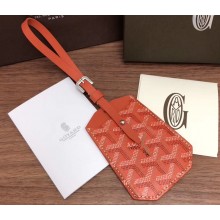 Goyard Luggage Tag Bag Charm Orange