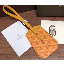 Goyard Luggage Tag Bag Charm Yellow