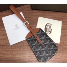 Goyard Luggage Tag Bag Charm Brown