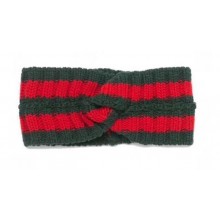 Gucci Wool Web Headband 457838 Green/Red