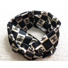 Chanel CC Logo Velvet Tie Headband