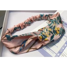 Gucci Blooms Floral Silk Headband Blue Pink