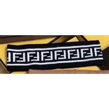 Fendi FF Stripe Headband White