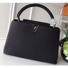 Louis Vuitton Capucines MM Bag M48864 Black/Gold