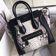 Celine Python Luggage Micro Bag Gray