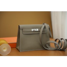 Hermes Evercolor Kelly Danse Shoulder bag ETOUPE with Gold/SILVER Hardware (full handmade)