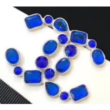 Chanel CC Brooch Blue 2018