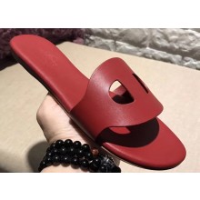 Hermes Lisboa Slipper Sandals Red 2019