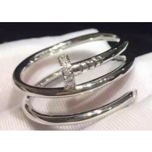 Cartier Real 18K Juste un Clou ring with 14 diamonds White Gold