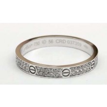 Cartier Real 18K love ring diamond-paved extra small White Gold