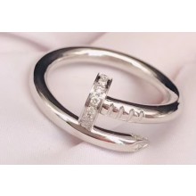 Cartier Real 18K Juste un Clou ring with 22 diamonds classic White Gold