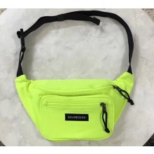 Balenciaga Nylon Explorer Belt Pack Bag Front Logo Label Neon Yellow