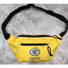 Balenciaga Nylon World Food Programme Double Belt Pack Bag Yellow