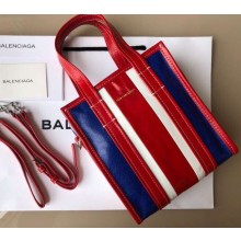 Balenciaga Bazar Shopper XXS Shopping Tote Bag Blue/White/Red
