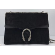 Gucci Suede Dionysus Medium Shoulder Bag 403348/400235 Black