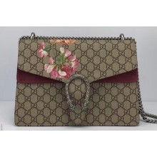 Gucci GG Supreme Canvas Dionysus Medium Shoulder Bag 403348/400235 Blooms Date Red