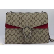Gucci GG Supreme Canvas Dionysus Medium Shoulder Bag 403348/400235 Red