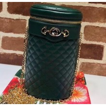Gucci Interlocking G Horsebit Quilted Leather Belt Bag 572298 Green 2019