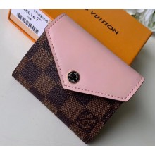 Louis Vuitton Damier Ebene Canvas Zoé Wallet N60167 Rose Ballerine 2019