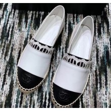 Chanel Lambskin Espadrilles G34431 White 2019