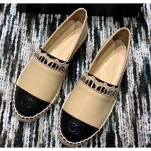 Chanel Lambskin Espadrilles G34431 Beige 2019