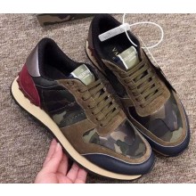 Valentino Camouflage Rockrunner Sneakers For Woman/Men 10